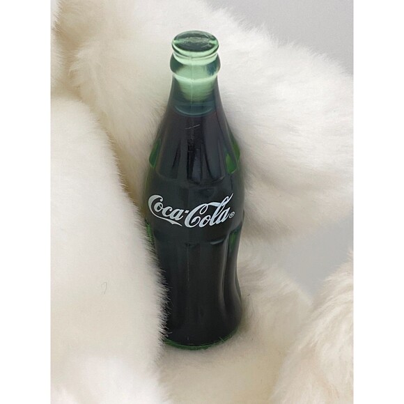 Coca Cola Brand 10" Santa Polar Bear Bean Bag Plush Stuffed Animal Bottle w/Tags - Picture 9 of 13